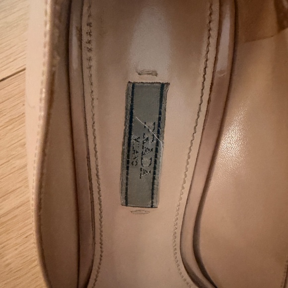 Prada - Square-Toed Beige Block Heel - Size 38 - Picture 5 of 11
